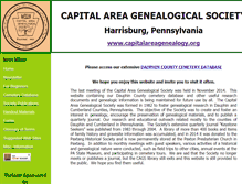 Tablet Screenshot of capitalareagenealogy.org